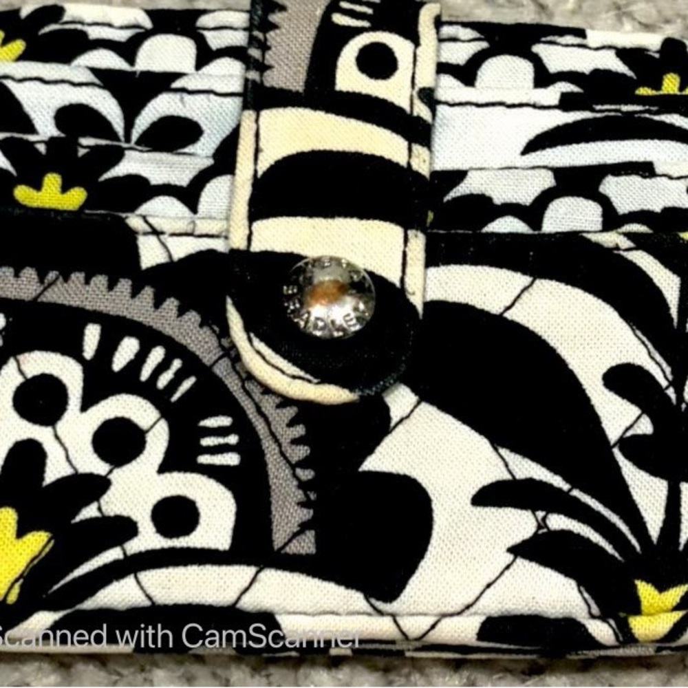 Vera Bradley Black and White Floral Clutch